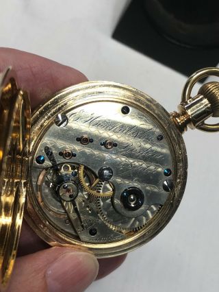 E.  HOWARD SERIES V POCKET WATCH WITH DRUM 18K GOLD CASE and NICKLE MOVEMENT 10