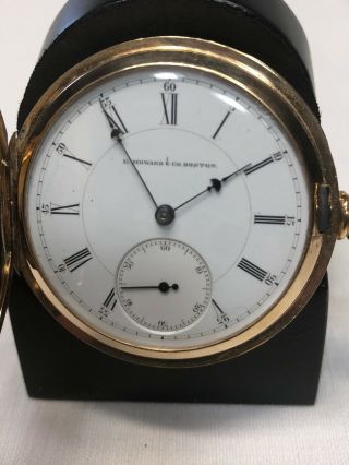 E.  Howard Series V Pocket Watch With Drum 18k Gold Case And Nickle Movement