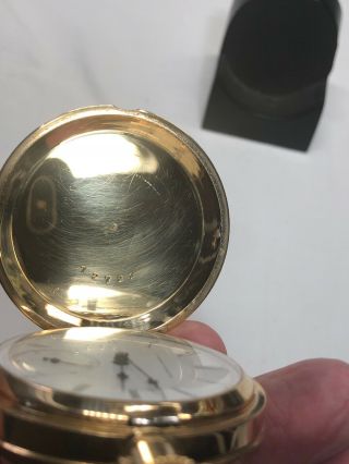 E.  HOWARD SERIES V POCKET WATCH WITH DRUM 18K GOLD CASE and NICKLE MOVEMENT 5