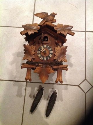 Vintage Rare Tiger Stripe Cuckoo Clock Germany