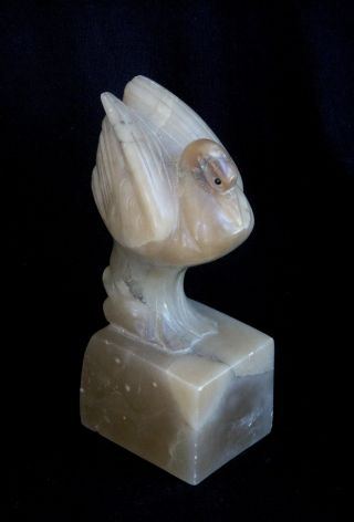 Art Deco Alabaster Stone Bird Figure Or Bookend