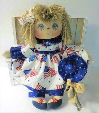 Primitive Raggedy Ann Doll AMERICANA 