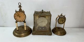(3) Vintage Schatz Made In Germany Clocks
