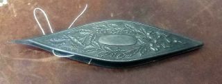 Antique Webster Sterling Silver Holly & Berries Sewing Tatting Shuttle