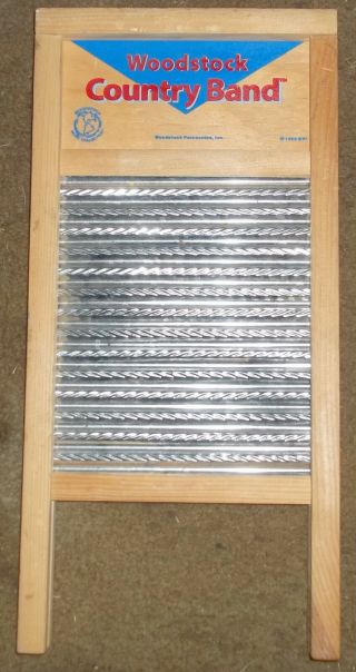 Woodstock Country Band Small Washboard 18 " X 9 " Decoration 1999