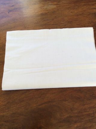 Vintage French Plain White Linen Sheet