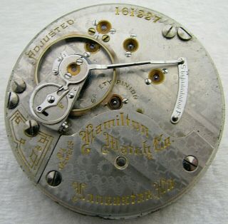 Antique 18s Hamilton Grade 941 21j Hunter Pocket Watch Movement Parts