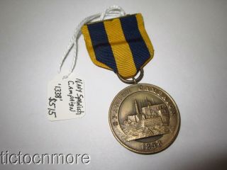 Us Span Am Usn Navy Spanish Campaign Medal Numbered 1338 Full Wrap Brooch
