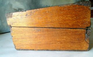 ANTIQUE VICTORIAN WOOD BOX WITH LOVELY INLAID MARQUETRY TURNBRIDGE WARE 7