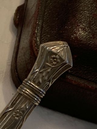 Antique Sterling Silver Art Nouveau Needle Case Etui Holder wonderful Shape 1900 3