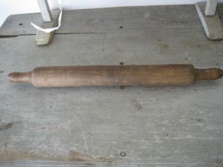 19th Century Primitive Wonderful Attic Patina Wood Rolling Pin All One Piece