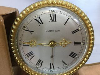 Bucherer Swiss 8 Day Travel Alarm Clock 4