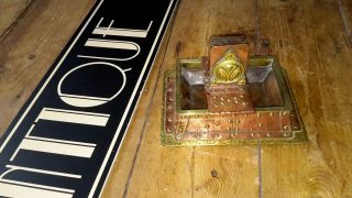 Antique Arts And Crafts Hand Rivet Vintage Copper Brass Matchbox Holder Smoking