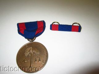 Us Span Am Army Philippine Insurrection Medal 1899 Numbered M.  No 1823 Ribbon Bar