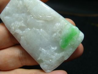 Natural Burma/ Chinese Jade (jadeite) Hand Carved Jade Pendant - See Video 12