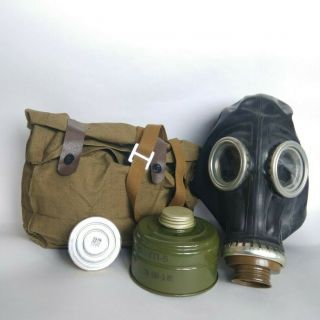 Gp - 5 Black Gas Mask.  Ussr.  Max Scarity.  Full Set.  Sizes: Xs,  S,  M,  L,  Xl