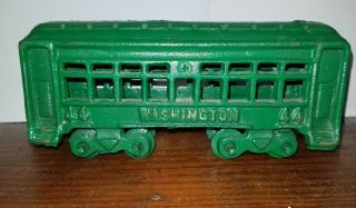 Vintage Cast Iron P.  R.  R Washington 44 Train Set 8