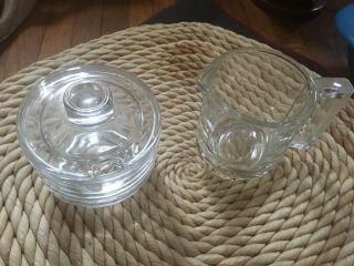 Joe Colombo Design Arno Glass Creamer And Sugar Bowl Set Made In Italy 2