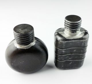 Set Surplus Chinese Military Type 56 Oiler Bottle Oil Can Steel A03 - 883