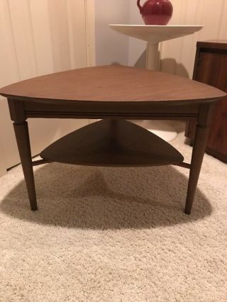 Mid Century Modern Guitar Pick End Table - Laminate Top