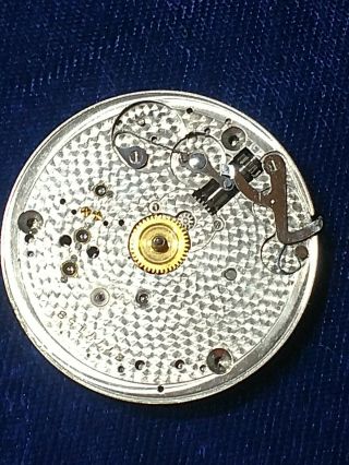 ILLINOIS BUNN SPECIAL 16S,  21J,  MODEL 9 POCKET WATCH MOVEMENT ONLY RUNNING 4