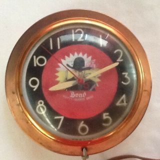 Antique Vintage Bond Hoppys Favorite Bread Advertising Clock.