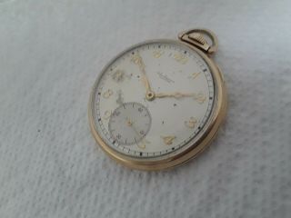 Old Pocket Watch Jules Jurgensen 17 J 10 K Gold F.  Case Two Tone Dial Swiss