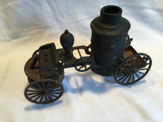 Antique Kingsbury Fire Engine Pumper Wind Up Toy For Restoration