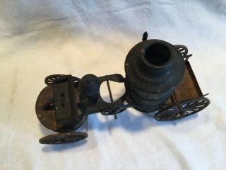 Antique Kingsbury Fire Engine Pumper Wind Up Toy for restoration 2