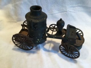 Antique Kingsbury Fire Engine Pumper Wind Up Toy for restoration 3