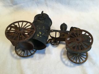 Antique Kingsbury Fire Engine Pumper Wind Up Toy for restoration 4