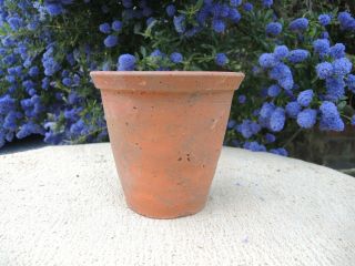 3 Old Hand Thrown Terracotta Plant Pots 6.  75 - 7 