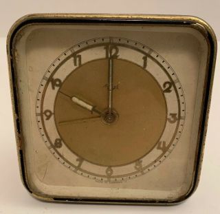 Antique Vintage Kienzle Wind - Up Alarm Clock Made In Germany Rare