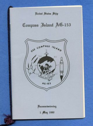 Uss Compass Island Ag 153 Decommissioning Navy Ceremony Program