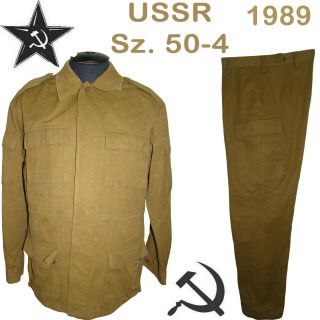 Very Rar Sz.  50 - 4 Cotton Afganka Soviet Sand Camo Field Uniform Afghanka 1989
