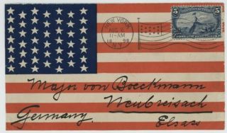 Mr Fancy Cancel 288 Spanish American War Patriotic Front York To Germany 