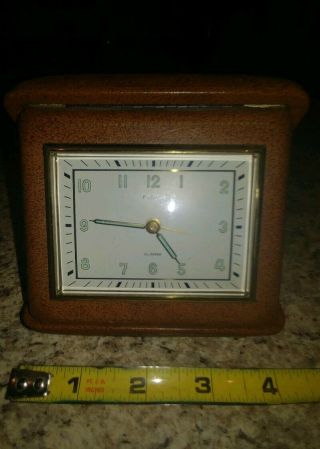 Vintage Florn Travel Alarm Clock Made In Germany Great