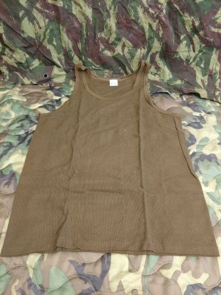 South African Defense Force Sadf Nutria Brown Tank Top Shirt Large 112cm