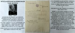 Civil War Navy Blockade Spanish Ameri Surgeon General Rear Admiral Letter Signed
