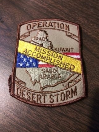 Us Army Operation Desert Storm " Mission Accomplished " 4 " Square Patch