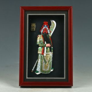 Chinese Lacquerware Handmade Guan Yu Statue Gl2034