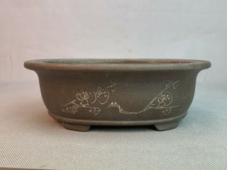 Chinese Yixing Zisha Pottery Bonsai Pot Marked