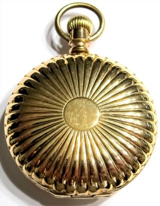 SCARCE - 18S - DUEBER LC - 14KGF HUNTERS POCKET WATCH CASE (F1) 10
