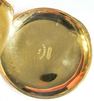 SCARCE - 18S - DUEBER LC - 14KGF HUNTERS POCKET WATCH CASE (F1) 8