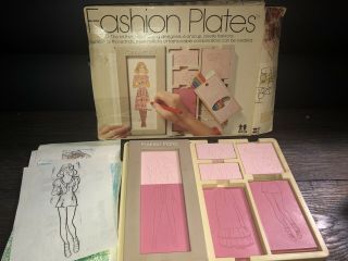 Vintage Fashion Plates Designer Set TOMY 1978 Toy Paper Doll Clothing Kit 2508 4