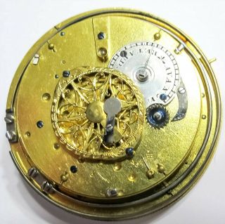 50mm - 1/4 Hour Repeater - Verge Fusee Swiss Made Pocket Watch Movement (f2)