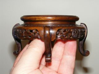 Antique Chinese Hand Carved Wood Stand