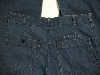 Vtg 1980 ' s Navy Uniform Seafarers Denim Dungaree Jeans size Bell Bottoms 32 x 29 4