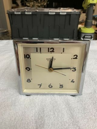 Vintage Art Deco Hammond Synchronous Alarm Clock Restored 5.