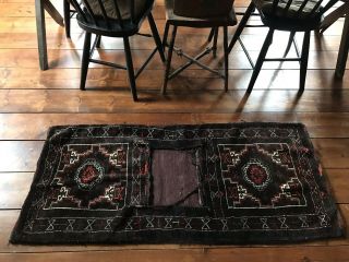 Large Thick Old Antique Handmade Saddle Carpet Bag Textile Aafa